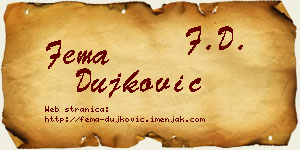 Fema Dujković vizit kartica